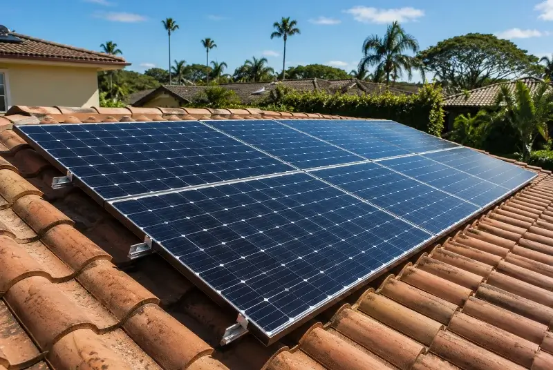 Installation de panneaux solaires à Mialet